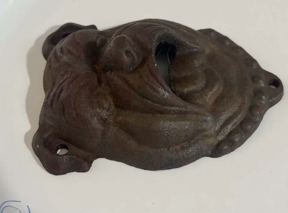 Vintage Cast Iron Wall-Mounted Bottle Opener--Bull Dog Face-1920s